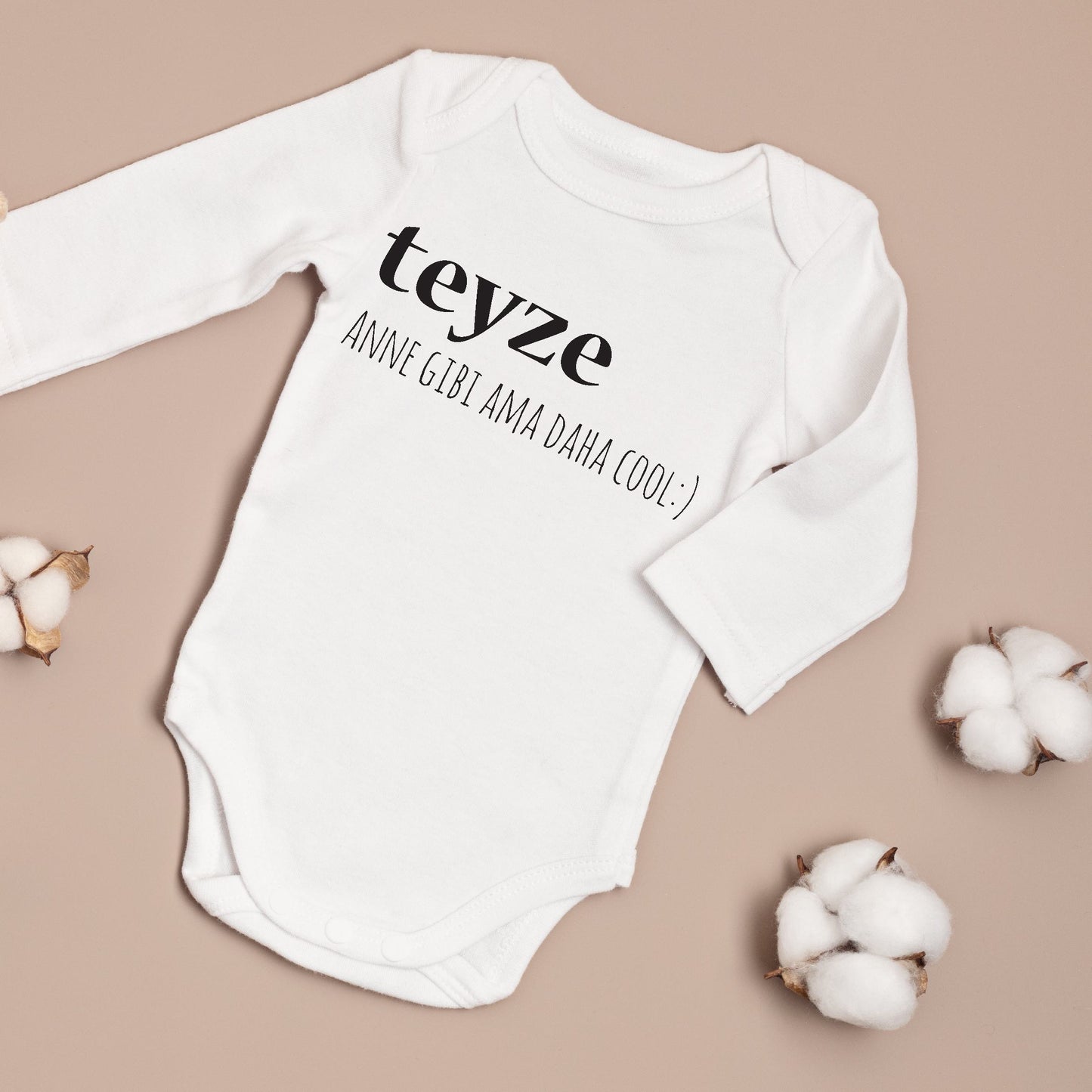 Baby romper - romper met foto/tekst naar keuze - gepersonaliseerde rompers - bebek zibin teyze
