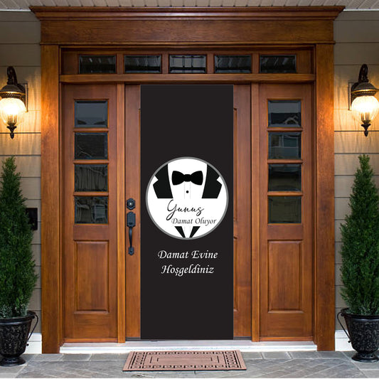 deur decoratie - kapi susu damat ve gelin evi - achtergronddoek - trouw decoratie gepersonaliseerd