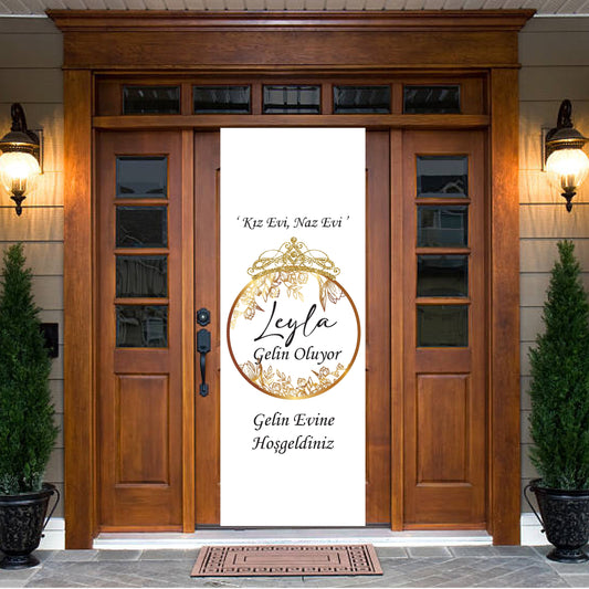 deur decoratie - kapi susu damat ve gelin evi - achtergronddoek - trouw decoratie gepersonaliseerd