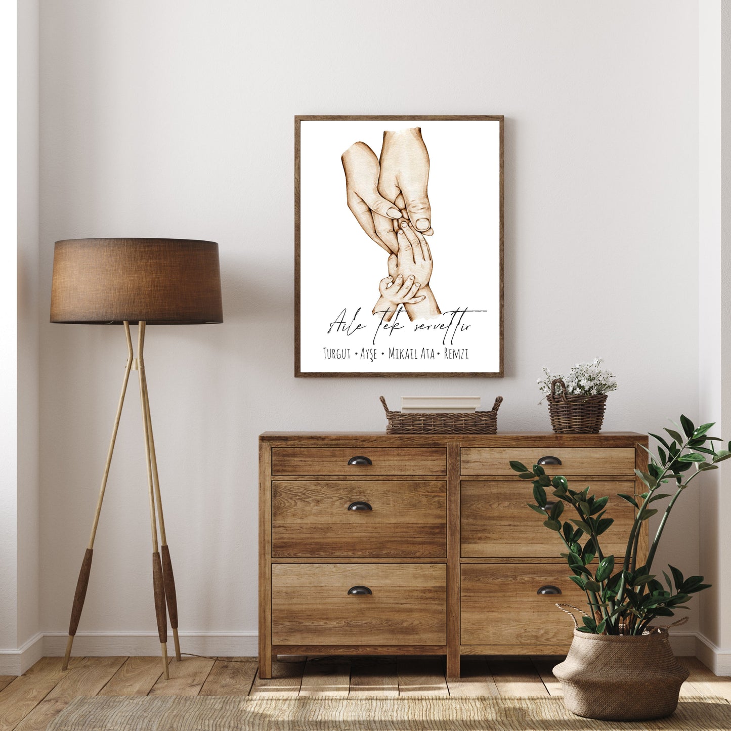 Gepersonaliseerde fotolijst met handjes van familie op handgeschepte papier Gepersonaliseerde poster met handjes - new born cadeau - familie poster - kraam cadeau - ouders met kinder handjes - baby habdjes met hun ouders - new born cadeau - pasgeboren baby kado - familie met baby handjes - zwangerschap cadeau
