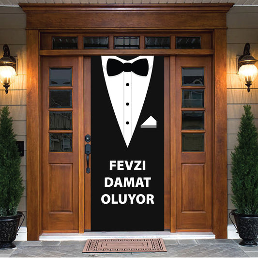deur decoratie - kapi susu damat ve gelin evi - achtergronddoek - trouw decoratie gepersonaliseerd