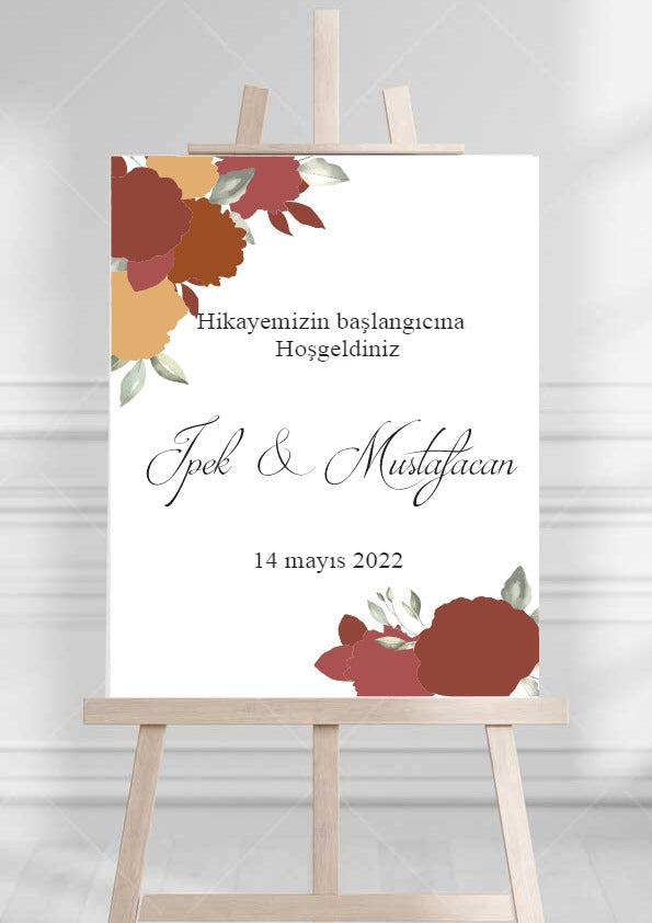 welkomstbord bruiloft - evenement bord - gepersonaliseerde welkomst bord - transparant - bruiloftsbord - kina dugun pankart