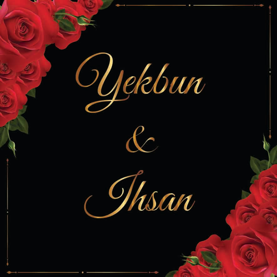 Dansvloer met tekst - vloerdoek - zaalversiering - wedding dance floor - dugun dans pisti - eglence - vinyl sticker - gepersonaliseerde kleed - kina - verloving