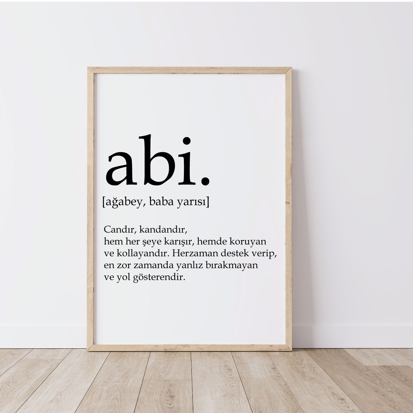 Abi poster - abi hersey tablo - aile tablo - familie poster - cadeau voor je geliefde