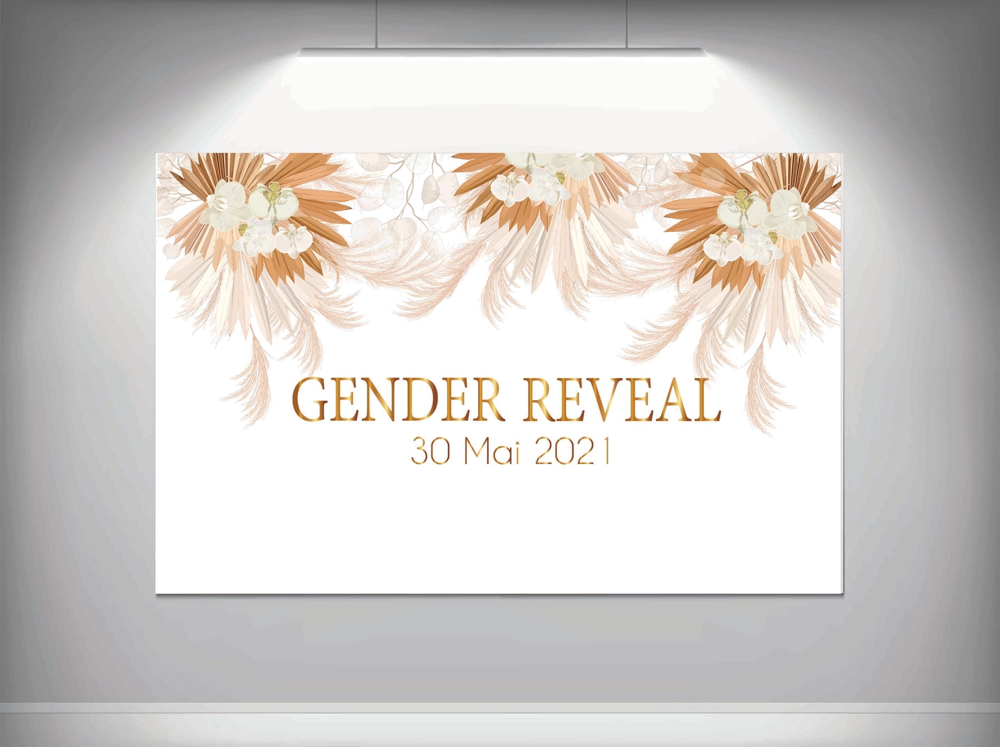 Achtergronddoek - gender party - verjaardag - verloving - bruiloft - huwelijksaanzoek - evenementdoek - banner -spandoek - gepersonaliseerde doek