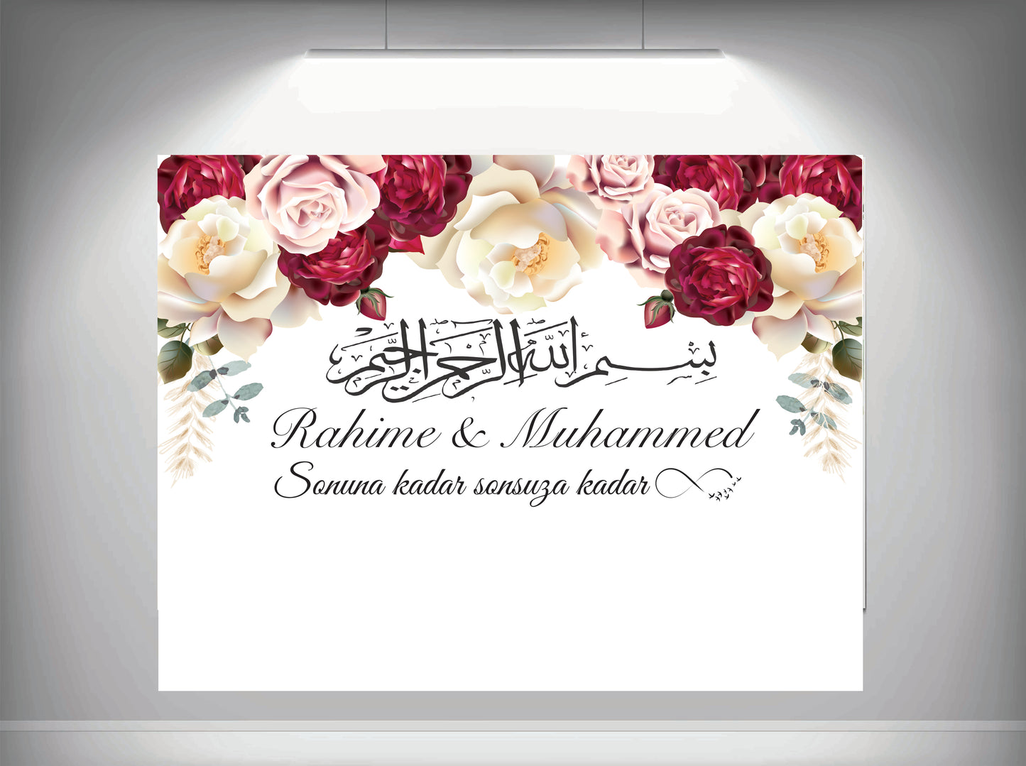 Achtergronddoek - gender party - verjaardag - verloving - bruiloft - huwelijksaanzoek - evenementdoek - banner - spandoek - gepersonaliseerde doek