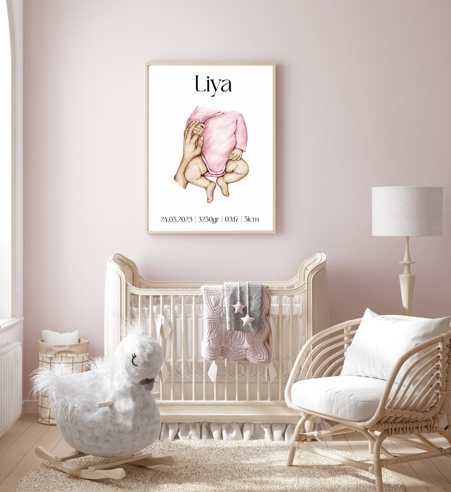 Gepersonaliseerde poster met handjes - new born cadeau - familie poster - kraam cadeau - ouders met kinder handjes - baby habdjes met hun ouders - new born cadeau - pasgeboren baby kado - familie met baby handjes -
