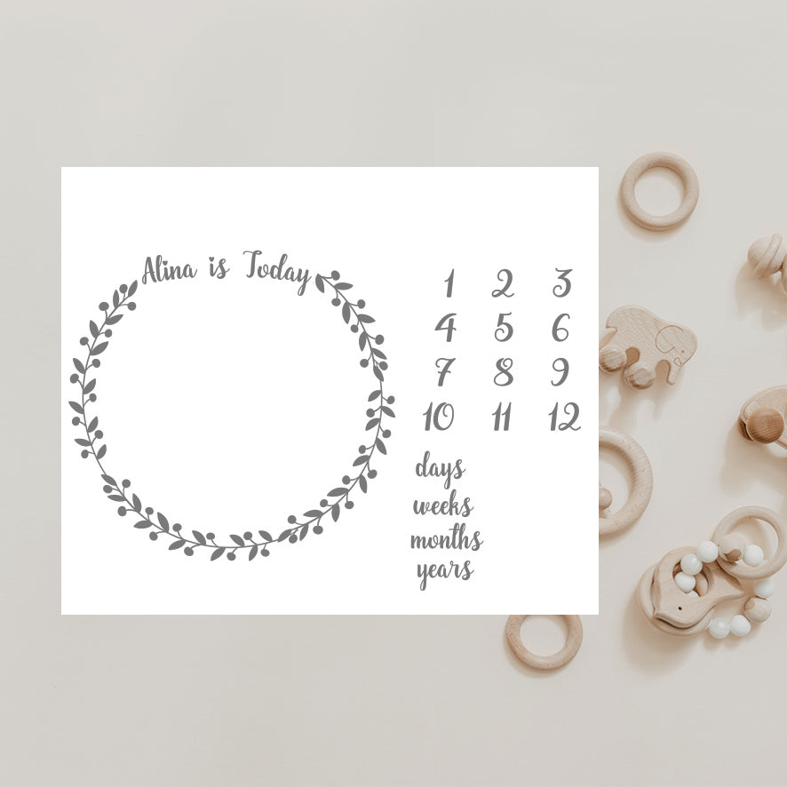 Babykleed gepersonaliseerd - baby kleed - babydeken - Mijlpaaldeken - Kraamcadeau - Babyshower