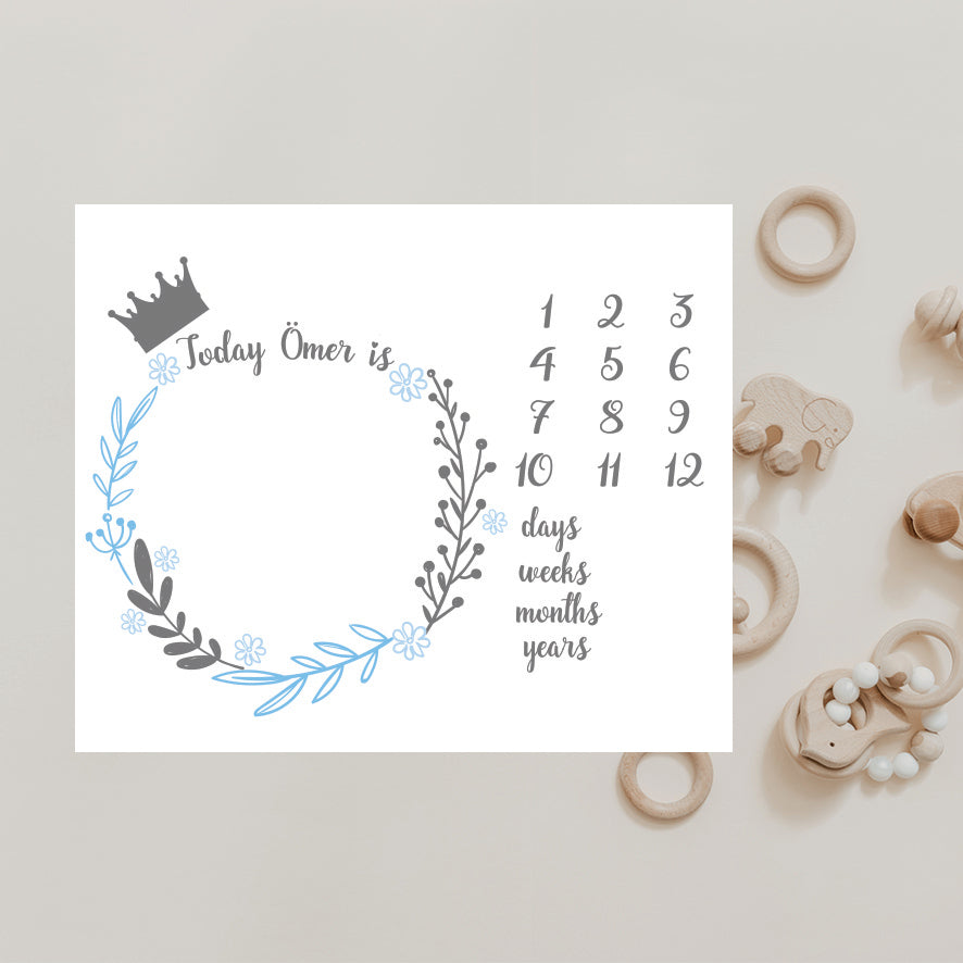 Babykleed gepersonaliseerd - baby kleed - babydeken - Mijlpaaldeken - Kraamcadeau - Babyshower