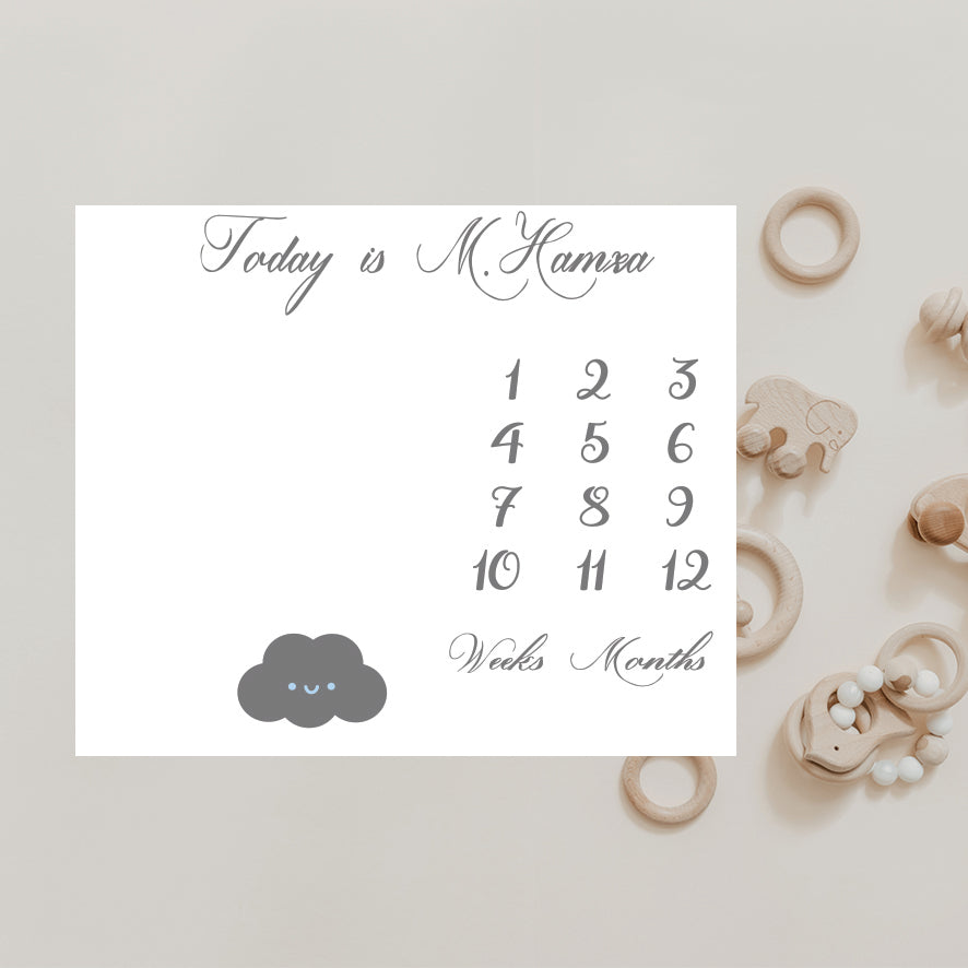 Babykleed gepersonaliseerd - baby kleed - babydeken - Mijlpaaldeken - Kraamcadeau - Babyshower