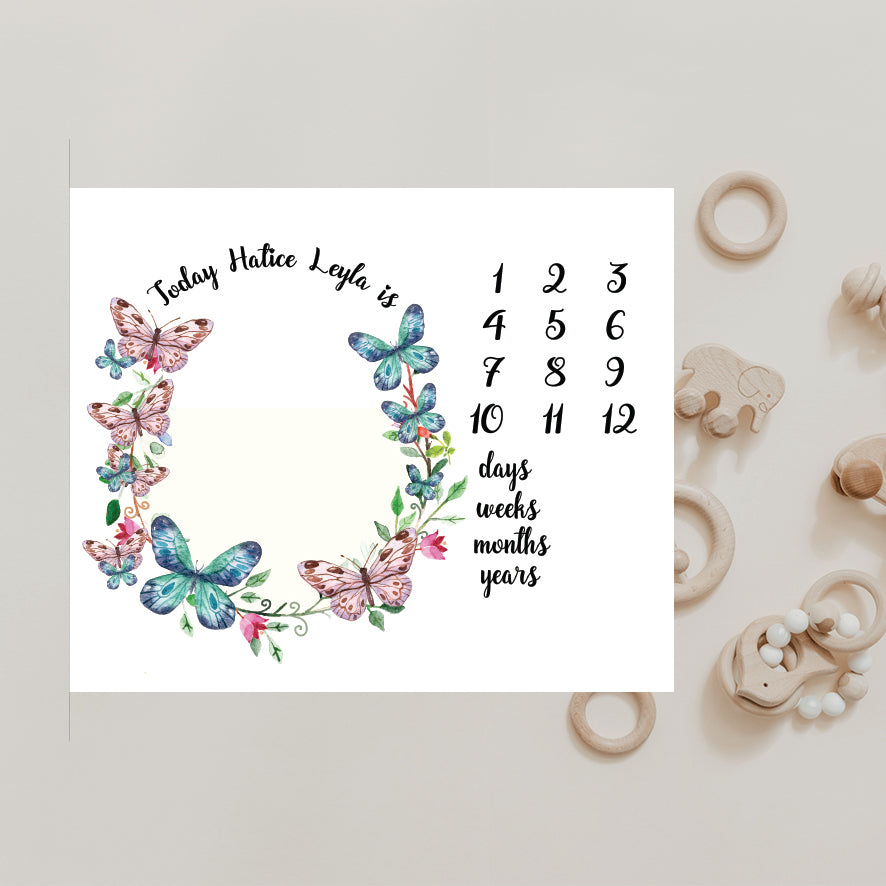 Babykleed gepersonaliseerd - baby kleed - babydeken - Mijlpaaldeken - Kraamcadeau - Babyshower