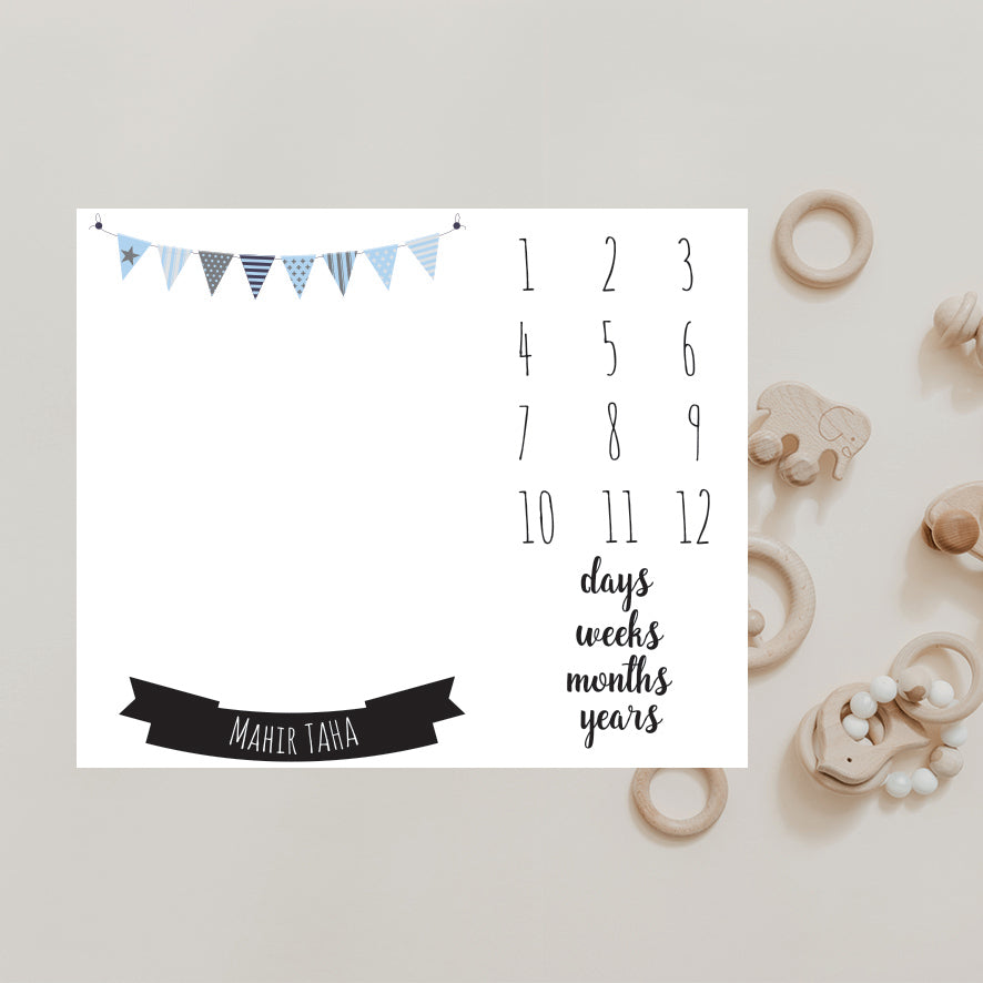 Babykleed gepersonaliseerd - baby kleed - babydeken - Mijlpaaldeken - Kraamcadeau - Babyshower