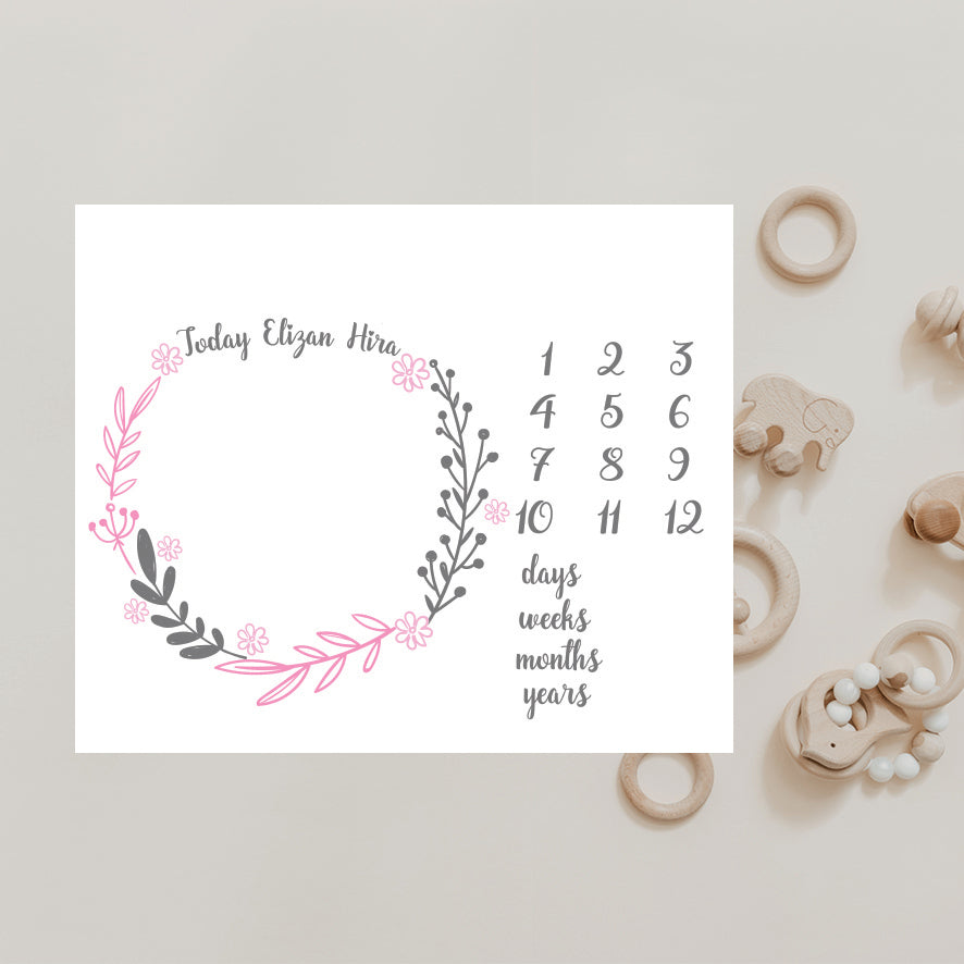 Babykleed gepersonaliseerd - baby kleed - babydeken - Mijlpaaldeken - Kraamcadeau - Babyshower