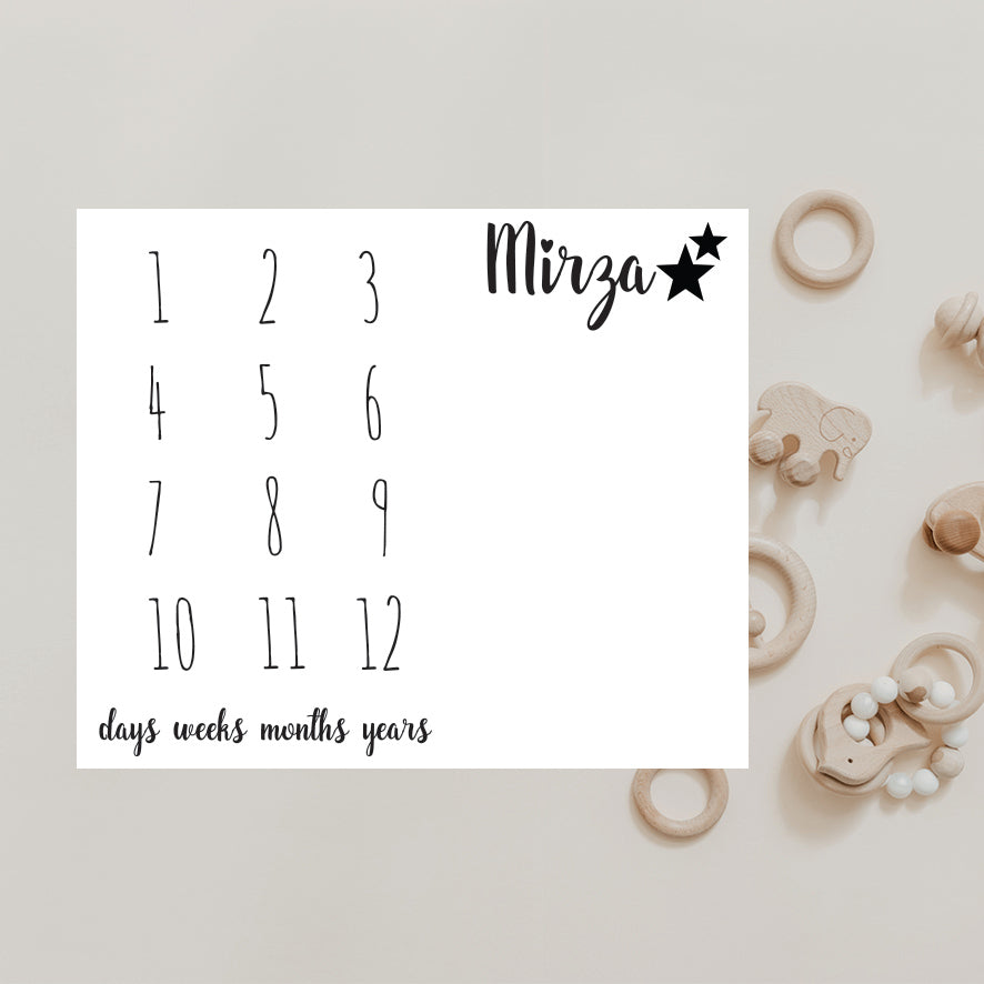 Babykleed gepersonaliseerd - baby kleed - babydeken - Mijlpaaldeken - Kraamcadeau - Babyshower