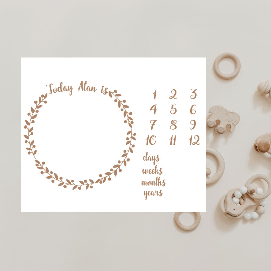 Babykleed gepersonaliseerd - baby kleed - babydeken - Mijlpaaldeken - Kraamcadeau - Babyshower