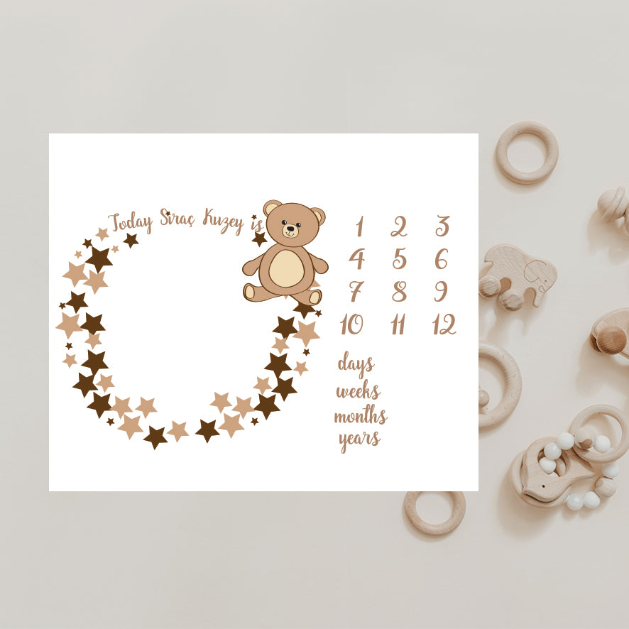 Babykleed gepersonaliseerd - baby kleed - babydeken - Mijlpaaldeken - Kraamcadeau - Babyshower