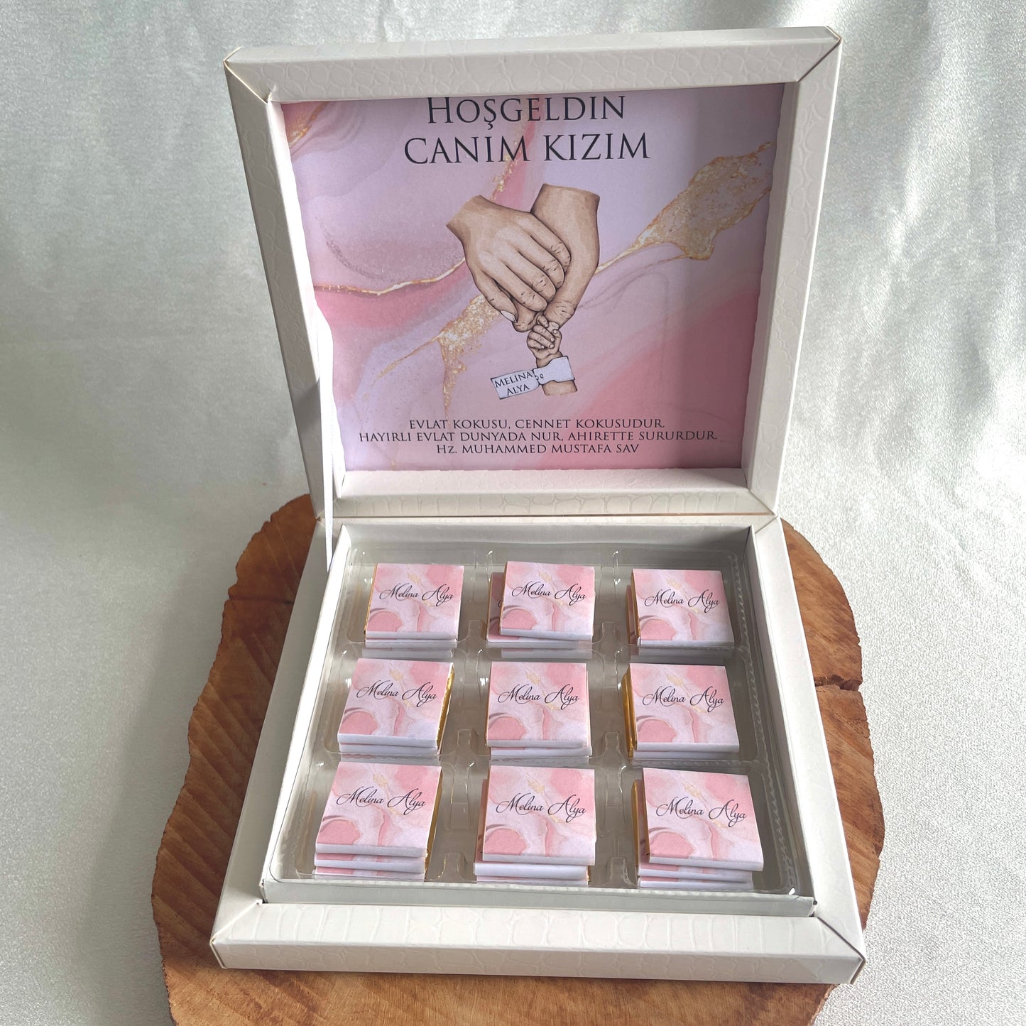 chocobox - gepersonaliseerde chocolade met tekst / foto - isteme cikolata - kiz isteme - damat - new born gift - kraamcadeau - pasgeboren baby kado