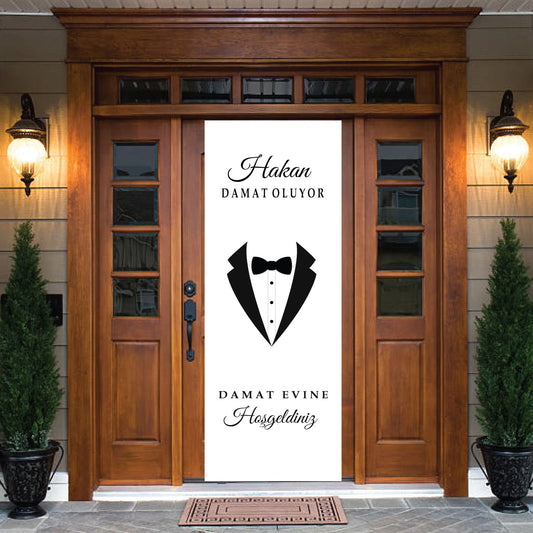 deur decoratie - kapi susu damat ve gelin evi - achtergronddoek - trouw decoratie gepersonaliseerd