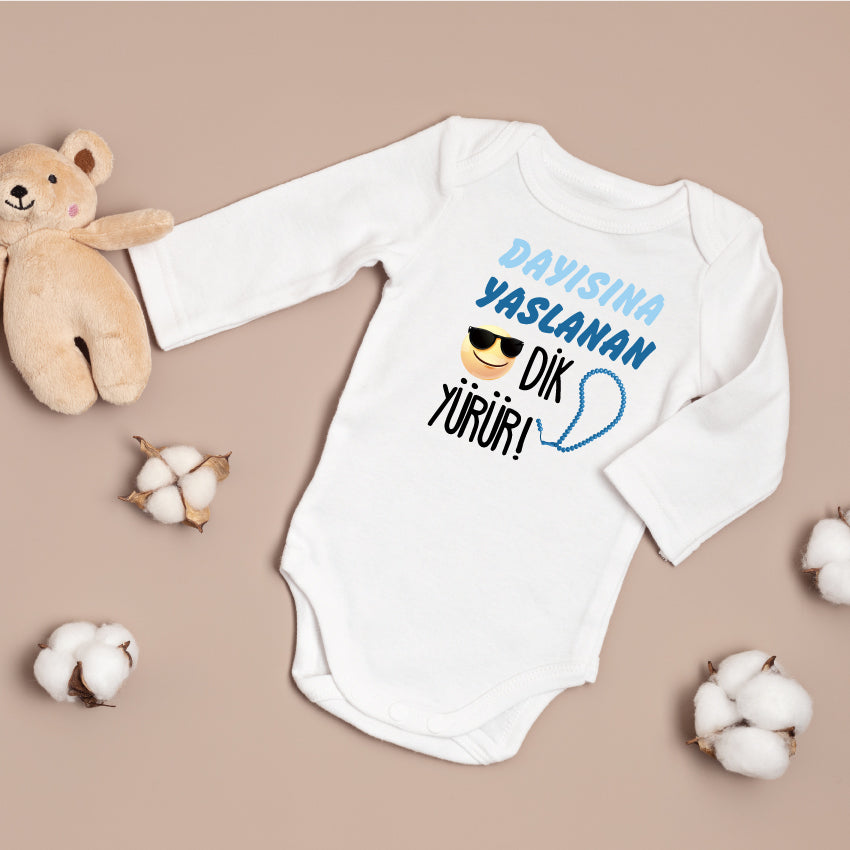Baby romper - romper met foto/tekst naar keuze - gepersonaliseerde rompers - bebek zibin teyze - dayi amca zibin