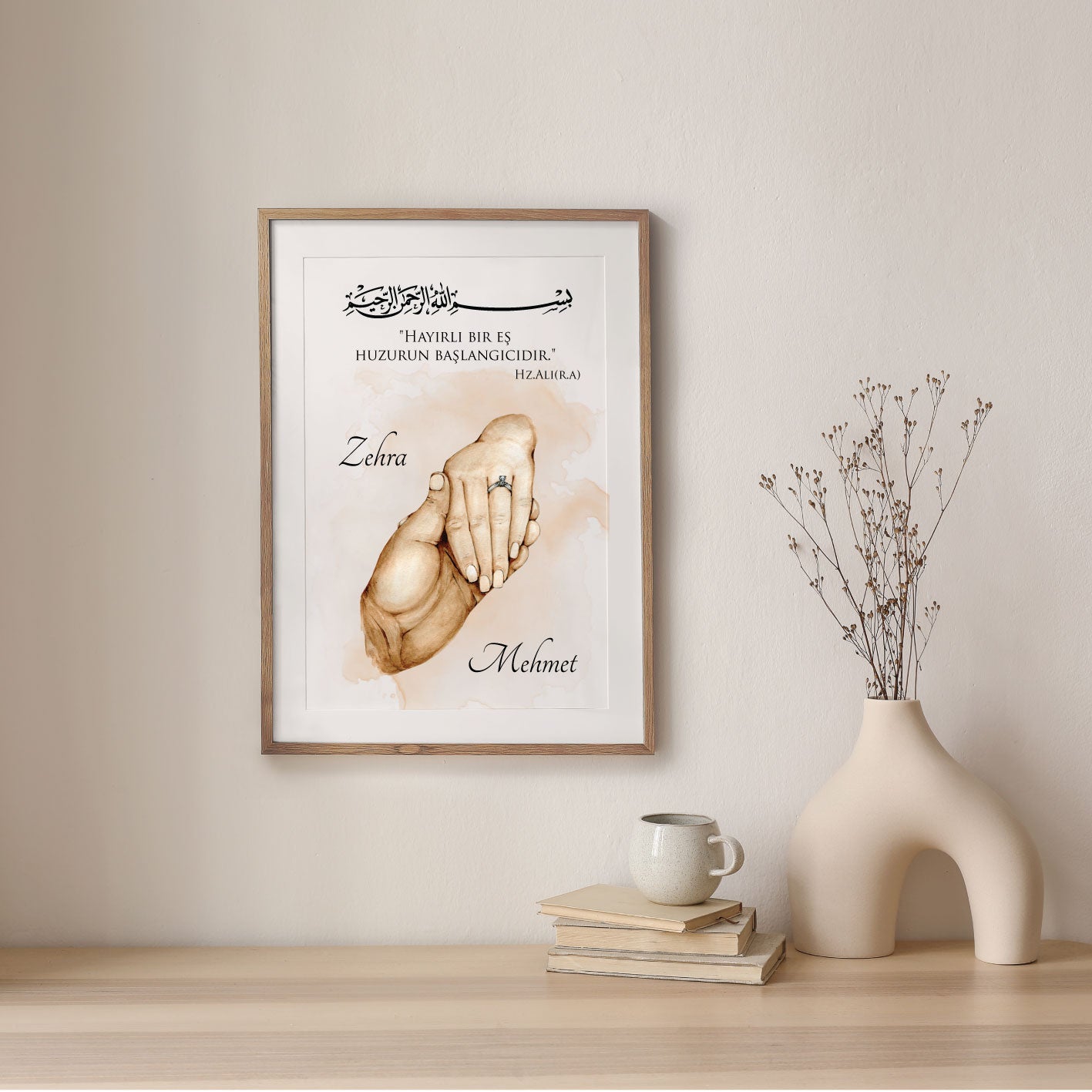 Gepersonaliseerde poster met handjes - new born cadeau - familie poster - kraam cadeau - ouders met kinder handjes - baby habdjes met hun ouders - new born cadeau - pasgeboren baby kado - familie met baby handjes -