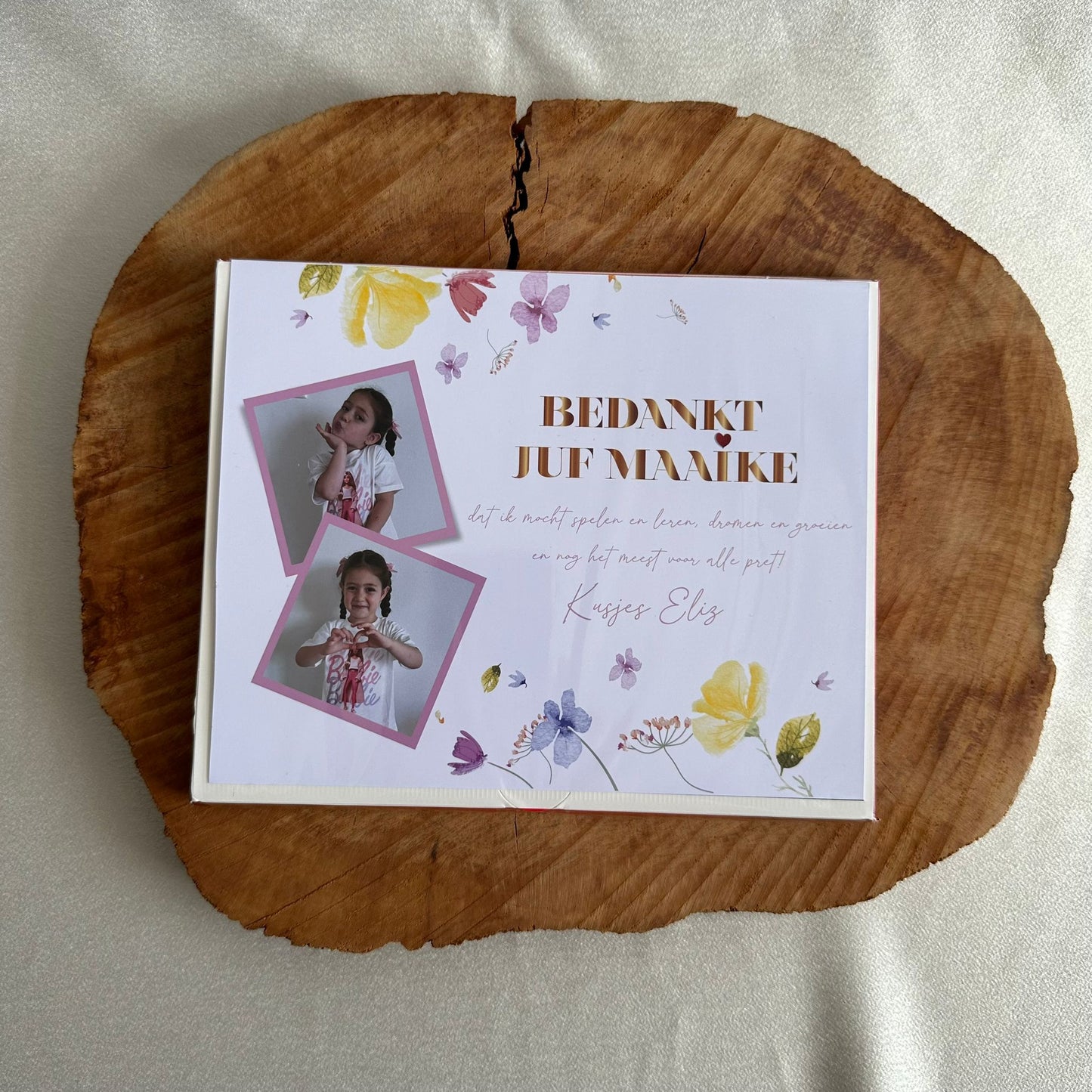 Merci gifr met gepersonaliseerde kaart foto/tekst - merci mix box - cadeau voor geliefde - kado bedankje