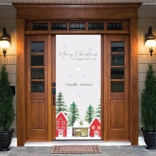 Merry Christmas deurdecoratie - Kerstposter voordeur - Feestelijke kerstdecoratie deur - Kerst deurposter buiten - Kerstmis deur hanger - Kerst deur versiering - Buiten kerstdecoratie voordeur - Merry Christmas poster - Kerst deur decoratie idee - Vrolijk kerstmis deurposter