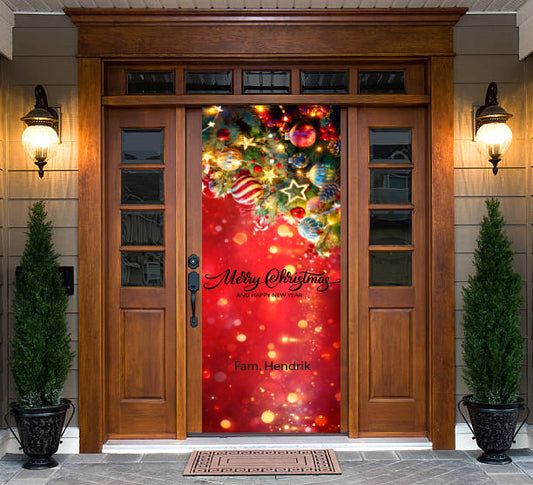 Merry Christmas deurdecoratie - Kerstposter voordeur - Feestelijke kerstdecoratie deur - Kerst deurposter buiten - Kerstmis deur hanger - Kerst deur versiering - Buiten kerstdecoratie voordeur - Merry Christmas poster - Kerst deur decoratie idee - Vrolijk kerstmis deurposter