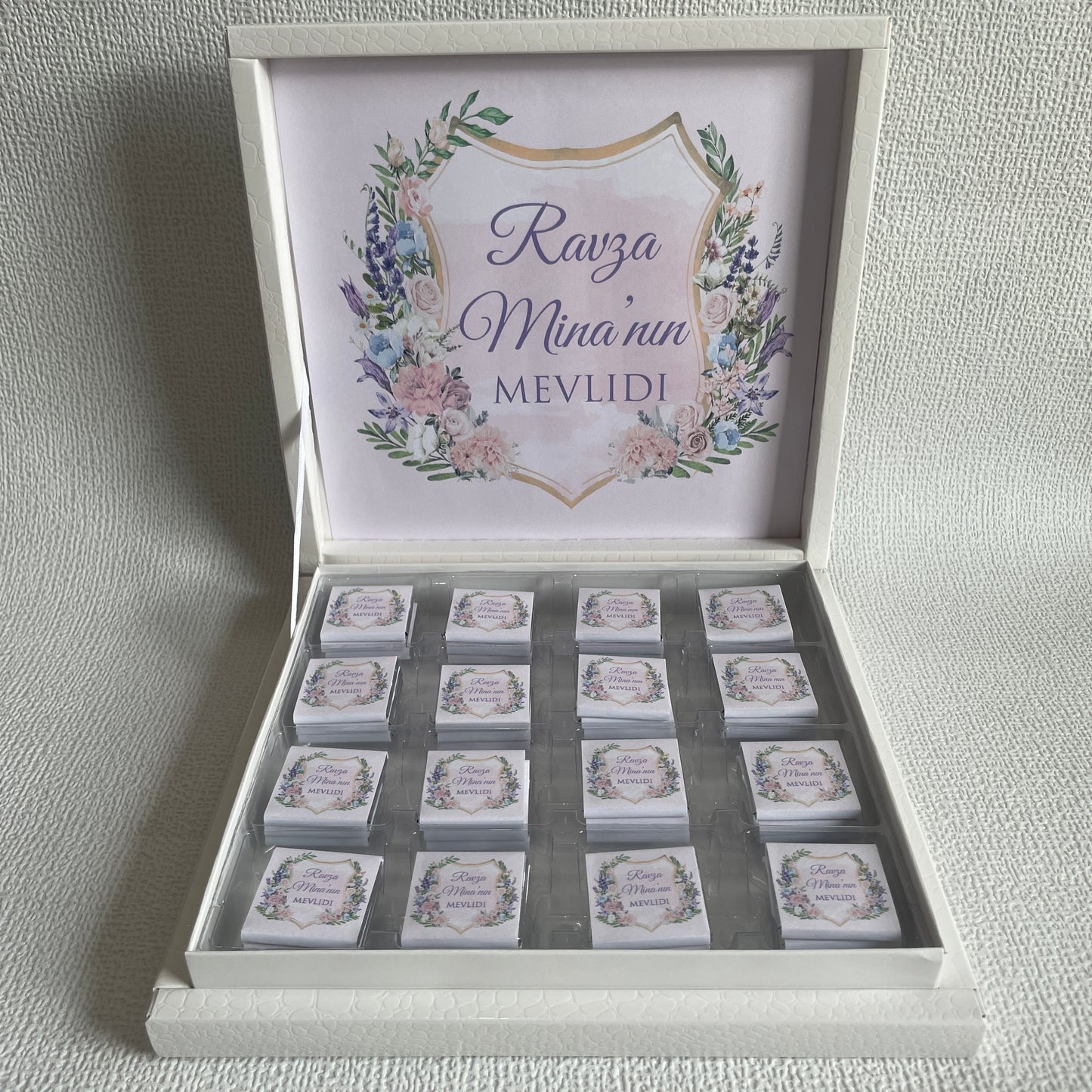 chocobox - gepersonaliseerde chocolade met tekst / foto - isteme cikolata - kiz isteme - damat - new born gift - kraamcadeau - mevlid çikolata kutu