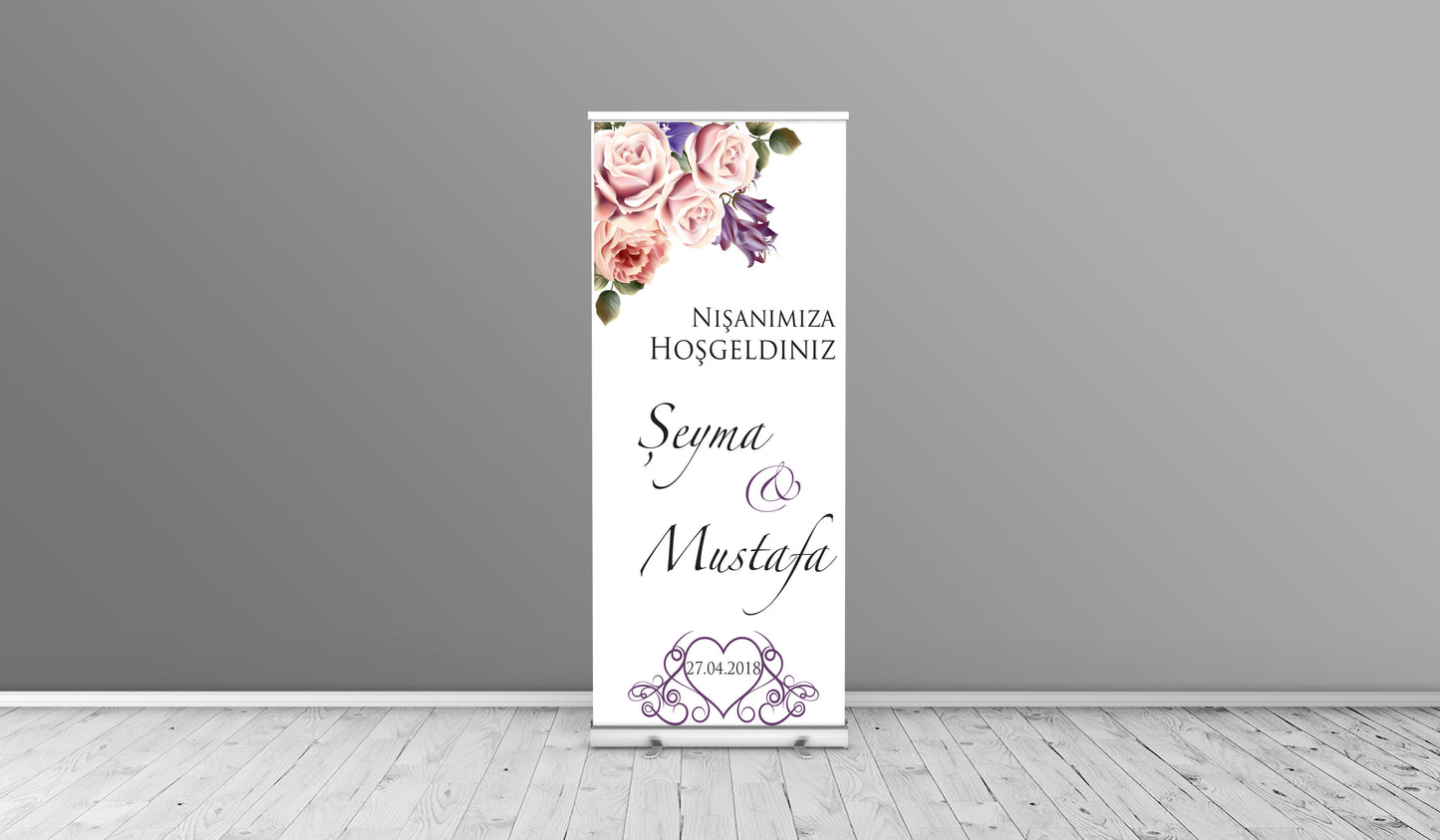 Rollup banner voor elke gelegenheid - roll up wedding -verloving - verjaardag - evenement - gepersonaliseerde rollup
