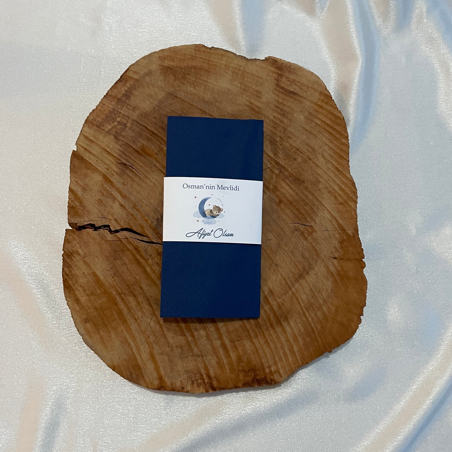 servet met kaart - gepersonaliseerde servet houder - recette kart dugun nikah - idimli recette - servet met naam