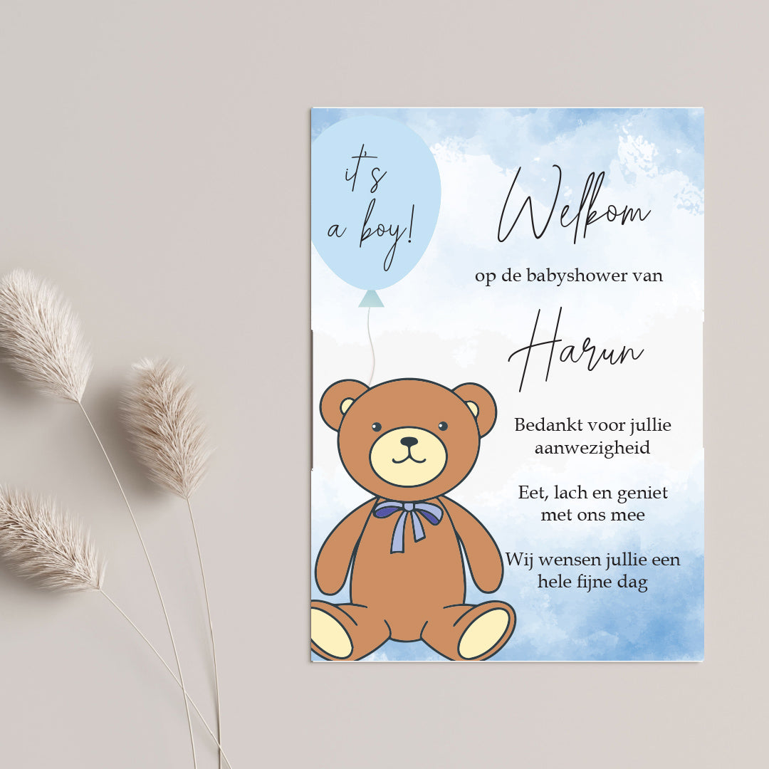 uitnodigingskaart - tafelkaarten - babyshower - its a girl / boy - kaart voor uitnodiging - wenskaarten - bridal shower