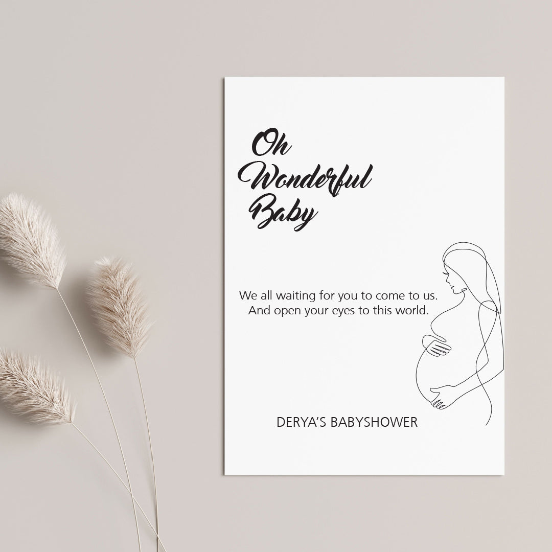 uitnodigingskaart - tafelkaarten - babyshower - its a girl / boy - kaart voor uitnodiging - wenskaarten - bridal shower