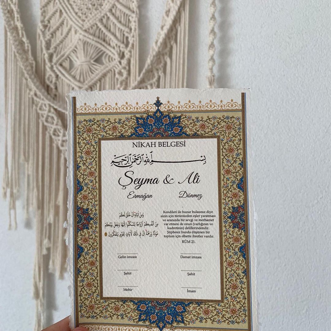 nikah akte - verloving akte - nikah belgesi - trouw certificate - huwelijk certificaat - dini nikah belgesi - islamitische akte - islam certificaat - trouw bewijs - trouwakte - huwelijksakte