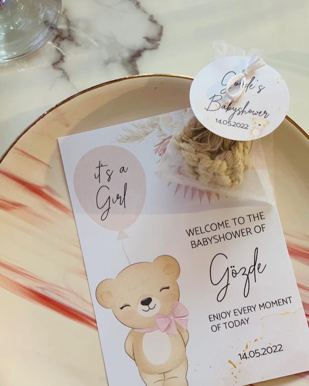 uitnodigingskaart - tafelkaarten - babyshower - its a girl / boy - kaart voor uitnodiging - wenskaarten