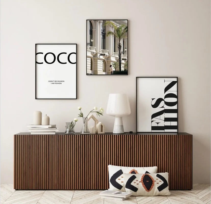 coco chanel poster set van 3 stuks - fashion - modehuis