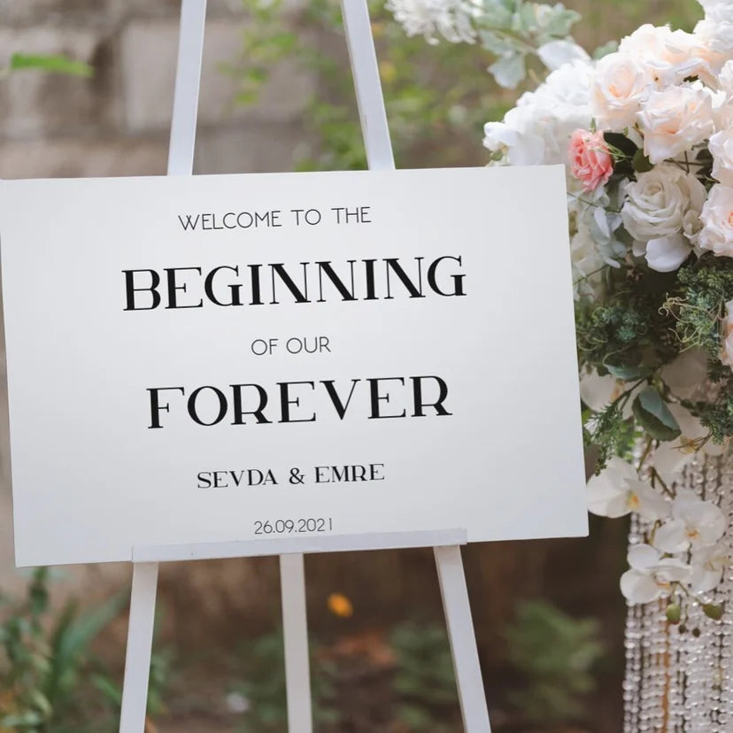 welkomstbord bruiloft - evenement bord - gepersonaliseerde welkomst bord - transparant - bruiloftsbord - kina dugun pankart