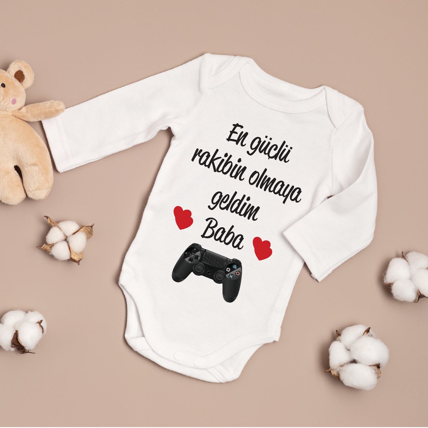 Baby romper - romper met foto/tekst naar keuze - gepersonaliseerde rompers - bebek zibin teyze