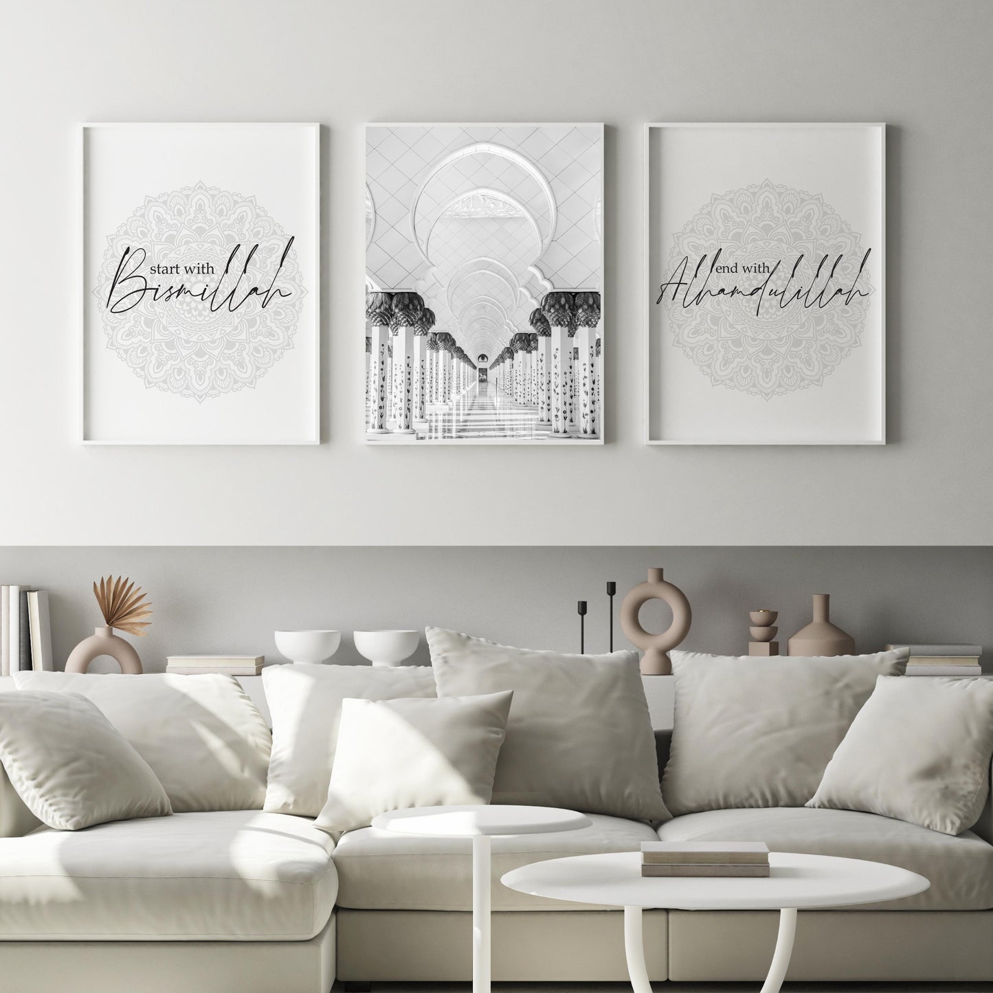 islamitische posters set van 3 - allah - muhammed -ayat el kursu - woondecoratie - islam wall art - islamic art - islamitische kunst - duvar poster - muslim art - gepersonaliseerde posters- islam Calligraphy