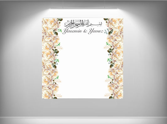 Achtergronddoek - gender party - verjaardag - verloving - bruiloft - huwelijksaanzoek - evenementdoek - banner -spandoek - gepersonaliseerde doek