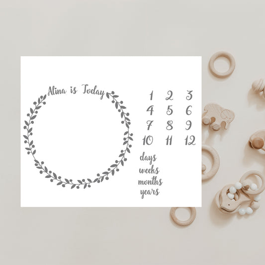 Babykleed gepersonaliseerd - baby kleed - babydeken - Mijlpaaldeken - Kraamcadeau - Babyshower