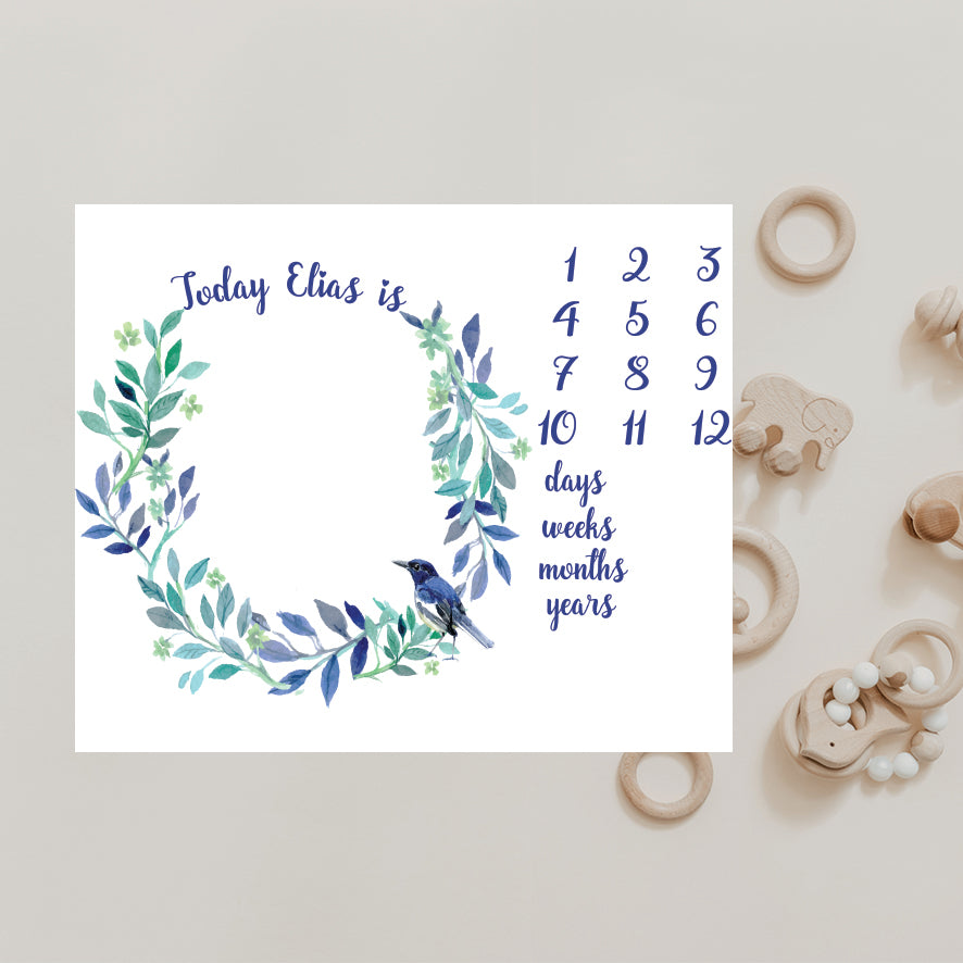 Babykleed gepersonaliseerd - baby kleed - babydeken - Mijlpaaldeken - Kraamcadeau - Babyshower