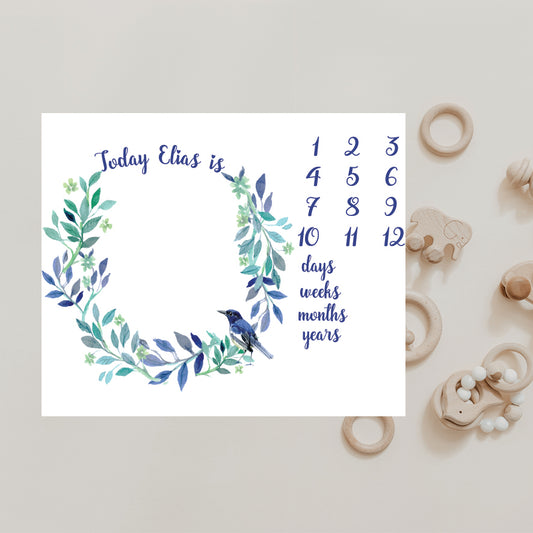 Babykleed gepersonaliseerd - baby kleed - babydeken - Mijlpaaldeken - Kraamcadeau - Babyshower