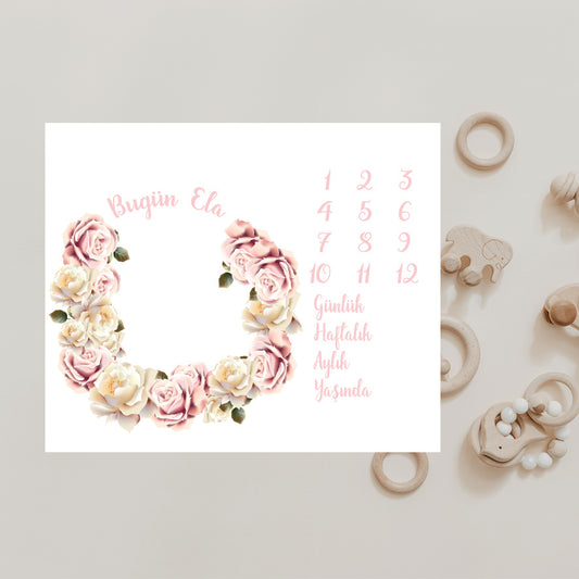 Babykleed gepersonaliseerd - baby kleed - babydeken - Mijlpaaldeken - Kraamcadeau - Babyshower