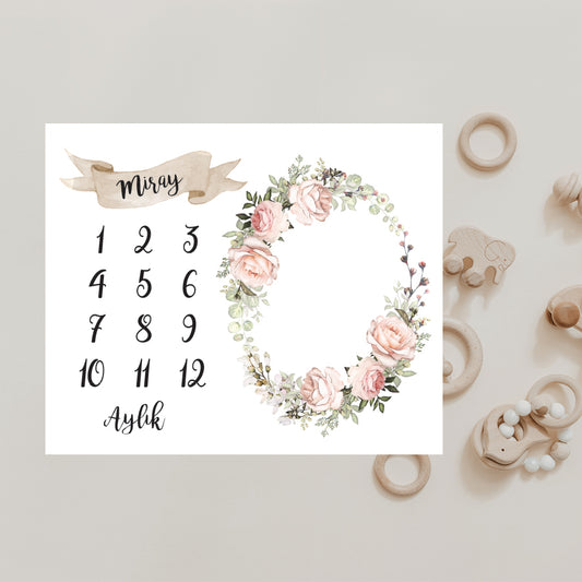 Babykleed gepersonaliseerd - baby kleed - babydeken - Mijlpaaldeken - Kraamcadeau - Babyshower