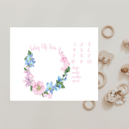 Babykleed gepersonaliseerd - baby kleed - babydeken - Mijlpaaldeken - Kraamcadeau - Babyshower