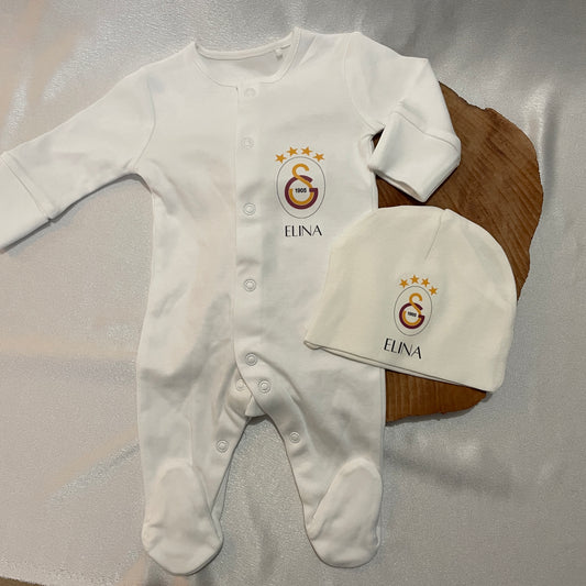 Baby slaappak - babypyjama - voetbalteam pakje - beek zibin takimi - galatasaray - fenerbahce - besiktas - trabzonspor - baby muts - set newborn 