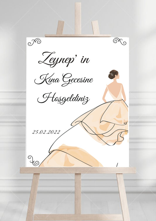 welkomstbord bruiloft - evenement bord - gepersonaliseerde welkomst bord - transparant - bruiloftsbord - kina dugun pankart