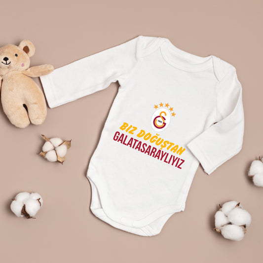 Baby romper met tekst/ foto - gepersonaliseerd romper - zibin - galatasaray - fenerbahce - takimlar forma zibin - mizah zibinlar