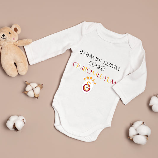 Baby romper met tekst/ foto - gepersonaliseerd romper - zibin - galatasaray - fenerbahce - takimlar forma zibin - mizah zibinlar