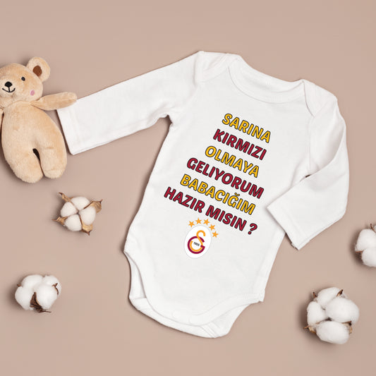 Baby romper met tekst/ foto - gepersonaliseerd romper - zibin - galatasaray - fenerbahce - takimlar forma zibin - mizah zibinlar